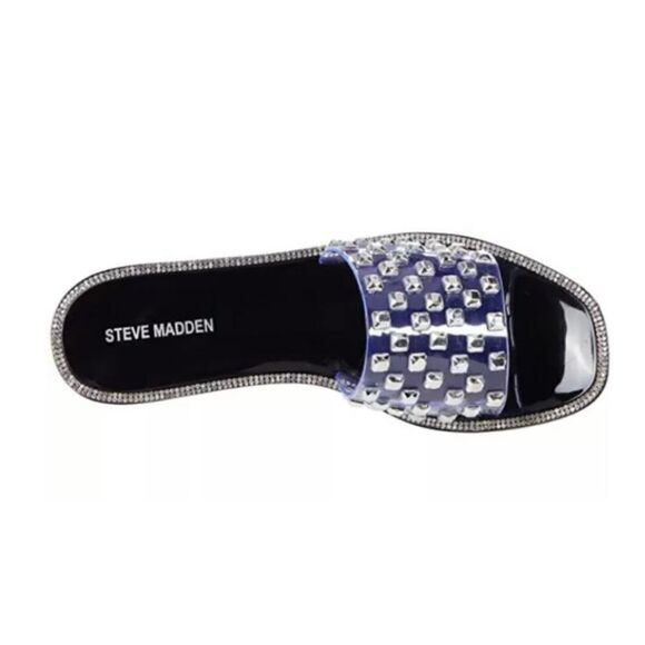 Steve Madden Jynn/Jynn Jelly Studded Clear Sandal w/Rhinestone size 8 - Picture 1 of 11